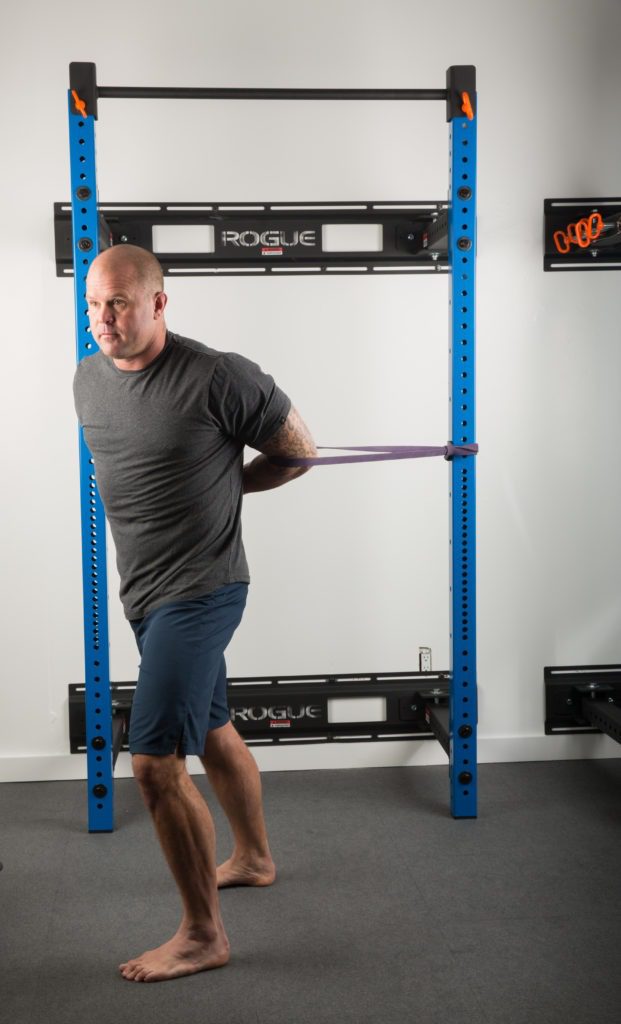 1. Exercise 1 Banded Bully with Extension Bias Hip Mobility Exercise Hip Capsule Internal Rotation