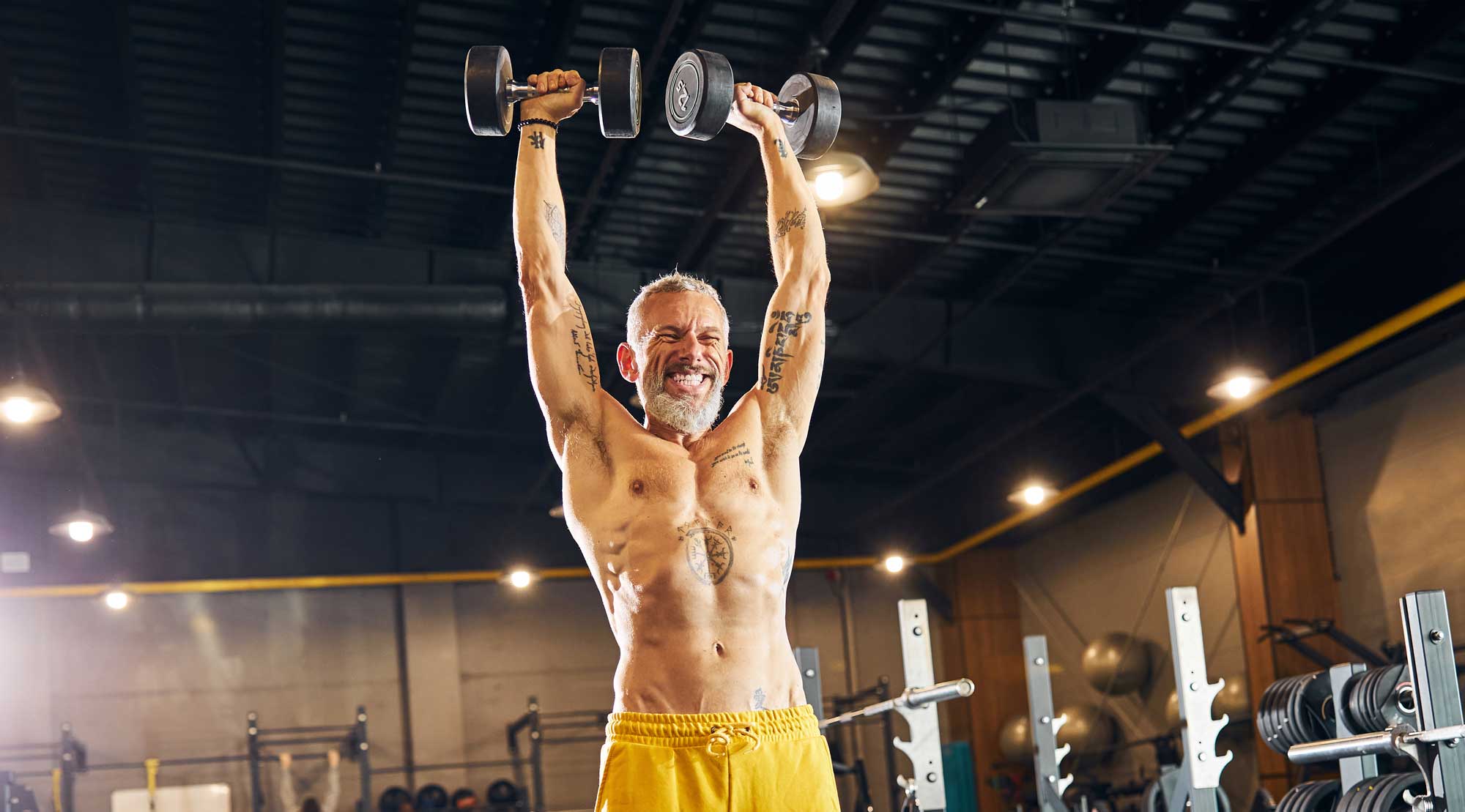 Strict-Press Strict overhead press with dumbbells