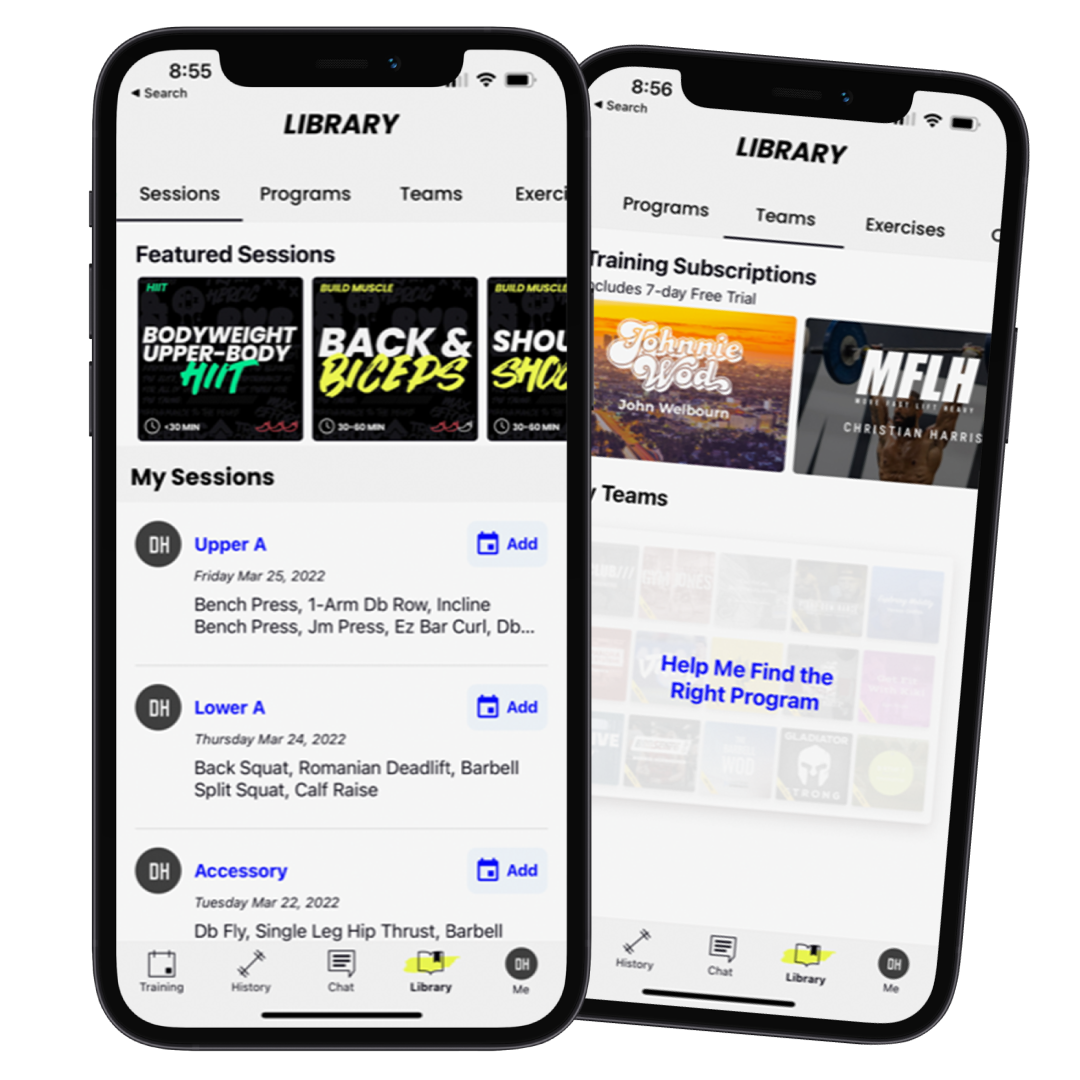 Library-mockups Trainheroic free programs